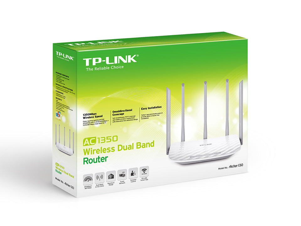 Router Inalámbrico Archer C60  de Doble Banda AC1350